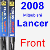 Front Wiper Blade Pack for 2008 Mitsubishi Lancer - Vision Saver