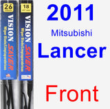 Front Wiper Blade Pack for 2011 Mitsubishi Lancer - Vision Saver