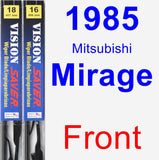 Front Wiper Blade Pack for 1985 Mitsubishi Mirage - Vision Saver