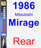 Rear Wiper Blade for 1986 Mitsubishi Mirage - Vision Saver