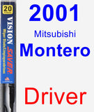 Driver Wiper Blade for 2001 Mitsubishi Montero - Vision Saver