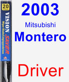 Driver Wiper Blade for 2003 Mitsubishi Montero - Vision Saver