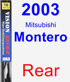 Rear Wiper Blade for 2003 Mitsubishi Montero - Vision Saver