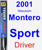 Driver Wiper Blade for 2001 Mitsubishi Montero Sport - Vision Saver