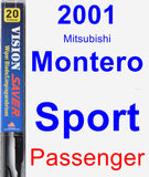 Passenger Wiper Blade for 2001 Mitsubishi Montero Sport - Vision Saver