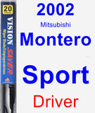 Driver Wiper Blade for 2002 Mitsubishi Montero Sport - Vision Saver