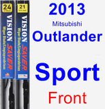 Front Wiper Blade Pack for 2013 Mitsubishi Outlander Sport - Vision Saver