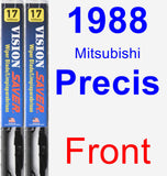 Front Wiper Blade Pack for 1988 Mitsubishi Precis - Vision Saver