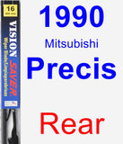 Rear Wiper Blade for 1990 Mitsubishi Precis - Vision Saver