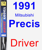 Driver Wiper Blade for 1991 Mitsubishi Precis - Vision Saver