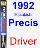 Driver Wiper Blade for 1992 Mitsubishi Precis - Vision Saver