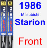 Front Wiper Blade Pack for 1986 Mitsubishi Starion - Vision Saver