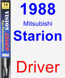 Driver Wiper Blade for 1988 Mitsubishi Starion - Vision Saver