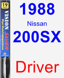 Driver Wiper Blade for 1988 Nissan 200SX - Vision Saver