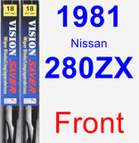 Front Wiper Blade Pack for 1981 Nissan 280ZX - Vision Saver