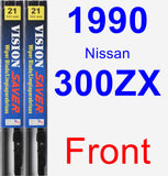 Front Wiper Blade Pack for 1990 Nissan 300ZX - Vision Saver