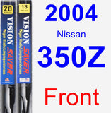 Front Wiper Blade Pack for 2004 Nissan 350Z - Vision Saver