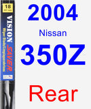 Rear Wiper Blade for 2004 Nissan 350Z - Vision Saver