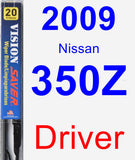 Driver Wiper Blade for 2009 Nissan 350Z - Vision Saver