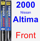 Front Wiper Blade Pack for 2000 Nissan Altima - Vision Saver