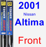 Front Wiper Blade Pack for 2001 Nissan Altima - Vision Saver