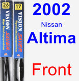 Front Wiper Blade Pack for 2002 Nissan Altima - Vision Saver