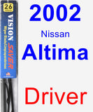 Driver Wiper Blade for 2002 Nissan Altima - Vision Saver