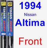 Front Wiper Blade Pack for 1994 Nissan Altima - Vision Saver