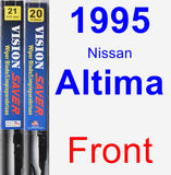 Front Wiper Blade Pack for 1995 Nissan Altima - Vision Saver