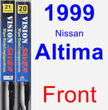 Front Wiper Blade Pack for 1999 Nissan Altima - Vision Saver