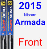 Front Wiper Blade Pack for 2015 Nissan Armada - Vision Saver