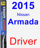 Driver Wiper Blade for 2015 Nissan Armada - Vision Saver