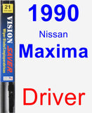 Driver Wiper Blade for 1990 Nissan Maxima - Vision Saver