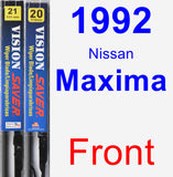 Front Wiper Blade Pack for 1992 Nissan Maxima - Vision Saver