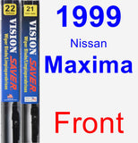 Front Wiper Blade Pack for 1999 Nissan Maxima - Vision Saver