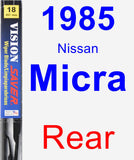 Rear Wiper Blade for 1985 Nissan Micra - Vision Saver