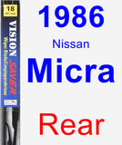 Rear Wiper Blade for 1986 Nissan Micra - Vision Saver