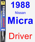 Driver Wiper Blade for 1988 Nissan Micra - Vision Saver