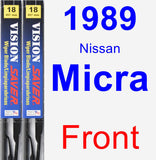 Front Wiper Blade Pack for 1989 Nissan Micra - Vision Saver