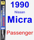 Passenger Wiper Blade for 1990 Nissan Micra - Vision Saver