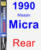 Rear Wiper Blade for 1990 Nissan Micra - Vision Saver