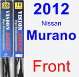 Front Wiper Blade Pack for 2012 Nissan Murano - Vision Saver