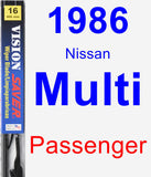 Passenger Wiper Blade for 1986 Nissan Multi - Vision Saver