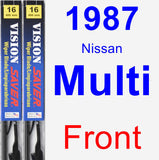 Front Wiper Blade Pack for 1987 Nissan Multi - Vision Saver