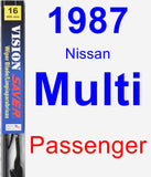 Passenger Wiper Blade for 1987 Nissan Multi - Vision Saver