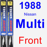 Front Wiper Blade Pack for 1988 Nissan Multi - Vision Saver