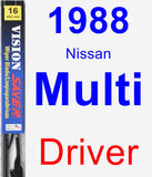 Driver Wiper Blade for 1988 Nissan Multi - Vision Saver