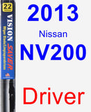 Driver Wiper Blade for 2013 Nissan NV200 - Vision Saver