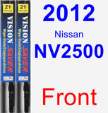 Front Wiper Blade Pack for 2012 Nissan NV2500 - Vision Saver