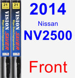 Front Wiper Blade Pack for 2014 Nissan NV2500 - Vision Saver